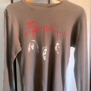 RUSH 🔊 HEMISPHERES 🪐 LONG SLEEVE WAFFLE 🧇 THERMAL - RARE 🔎ORIG RUSH MERCH
